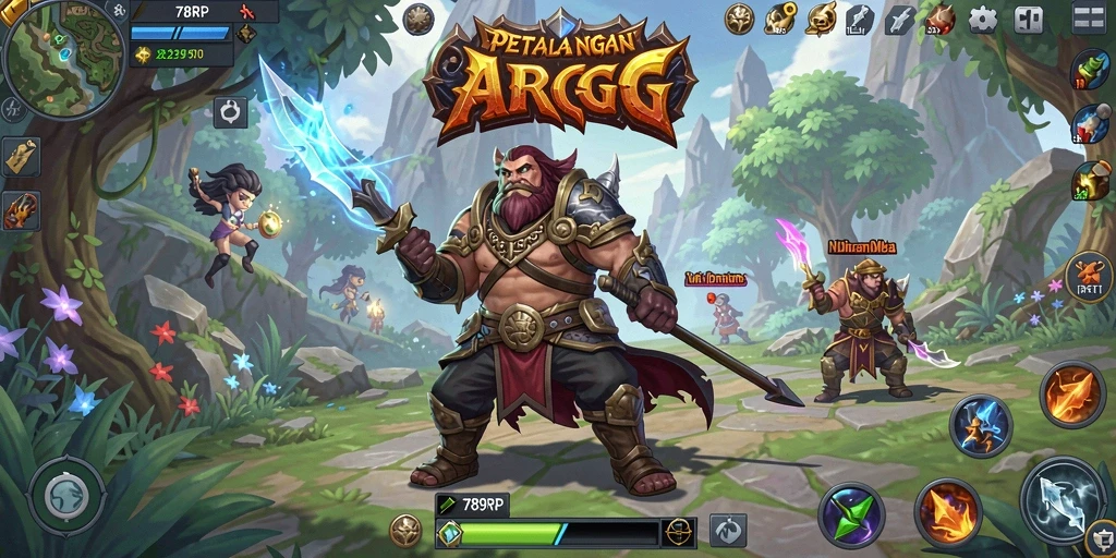 Screenshot yang menunjukkan aksi seru dalam gameplay ARPG.