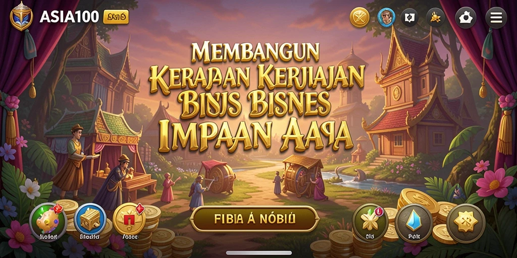 Gameplay seru ASIA100 dengan strategi bisnis yang kompleks.