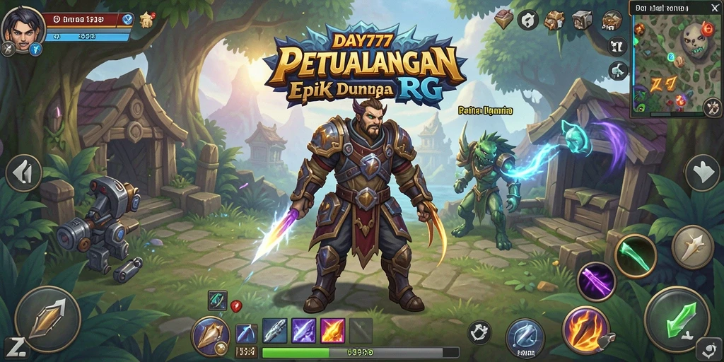 Screenshot DAY777 menunjukkan aksi seru dalam gameplay RPG.