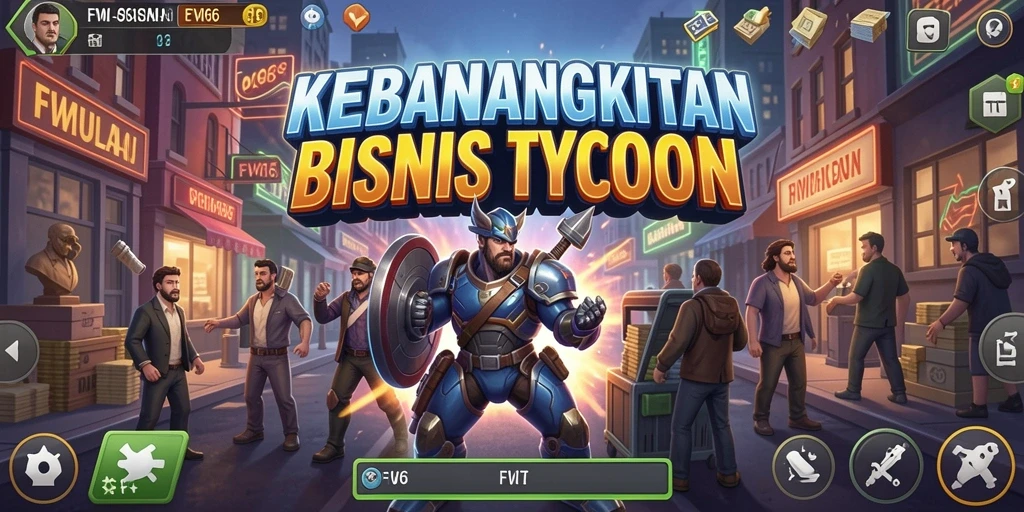 Screenshot FW66 menampilkan gameplay simulasi bisnis yang seru.