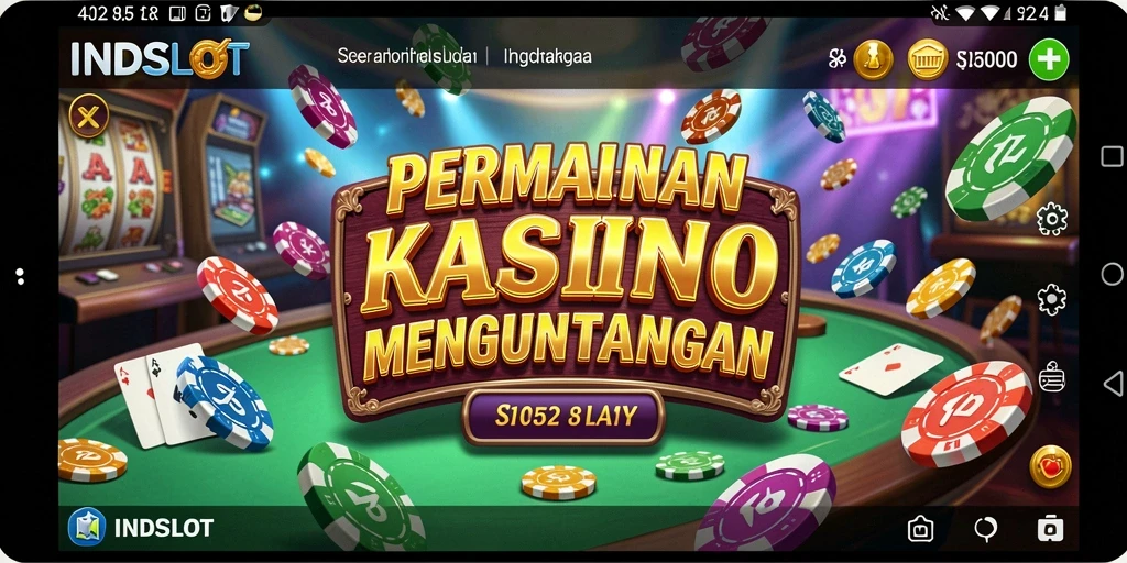 Tampilan permainan slot yang mendebarkan di INDSLOT.