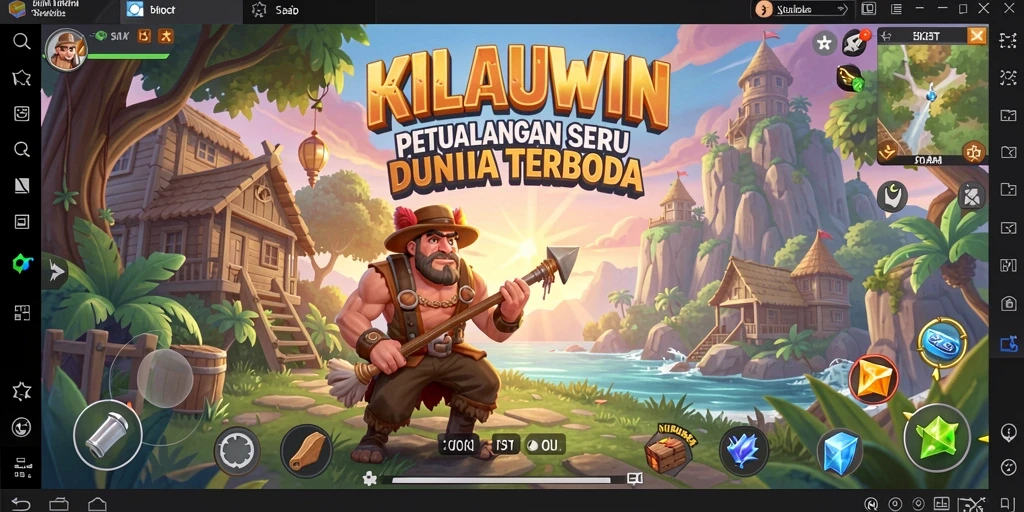 Screenshot gameplay KILAUWIN menampilkan petualangan seru di dunia terbuka.