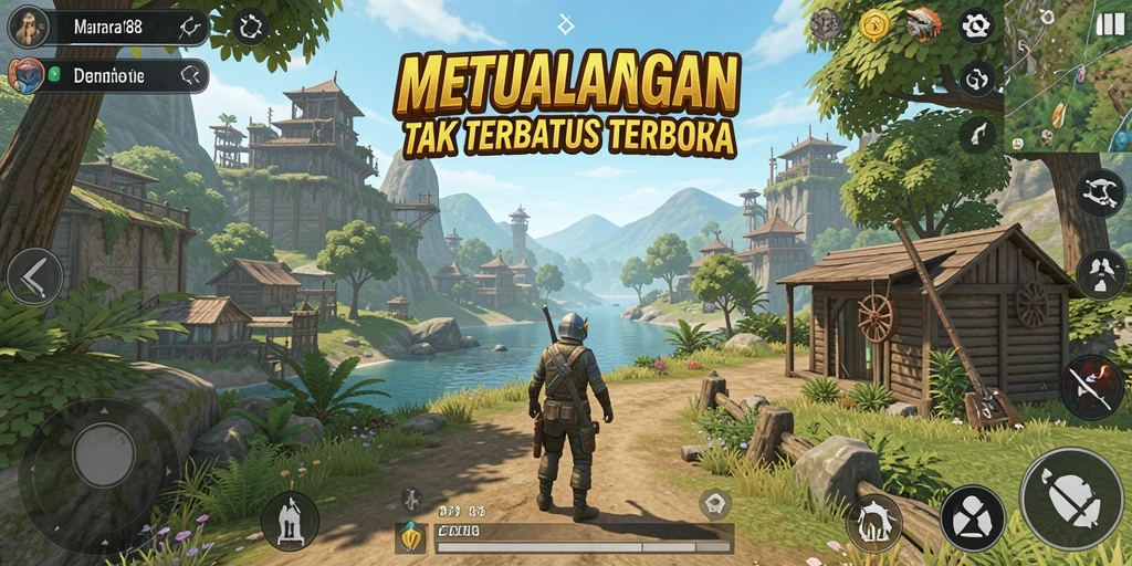 Tampilan gameplay seru dalam dunia terbuka MENARA188.