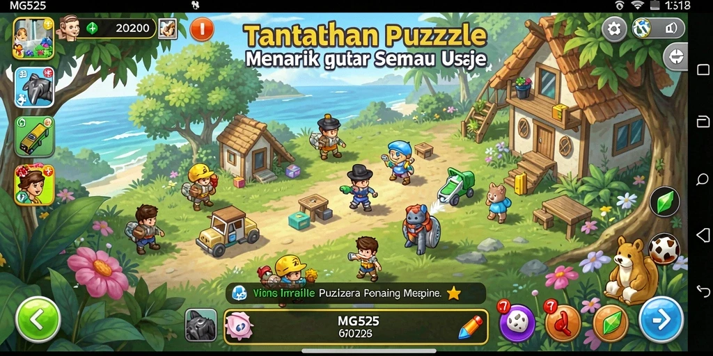 Tampilan gameplay MG525 yang mengasyikkan dengan berbagai level puzzle.