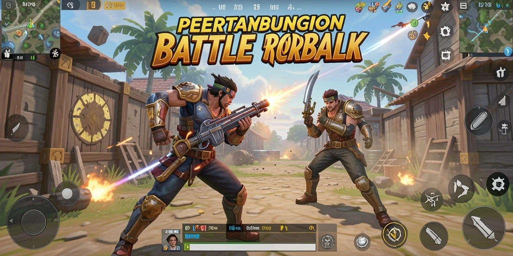 Tampilan gameplay MPO08 yang menegangkan dalam pertarungan Battle Royale.