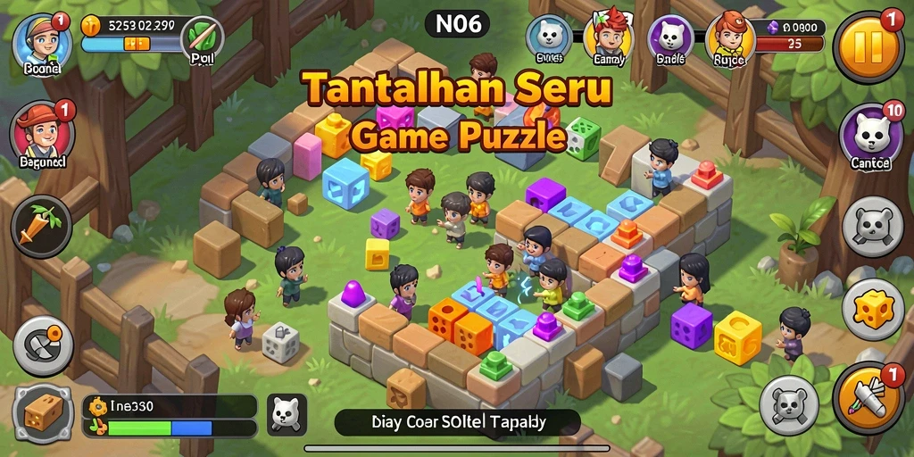 Tampilan gameplay N06 yang menampilkan tantangan Puzzle yang menarik.