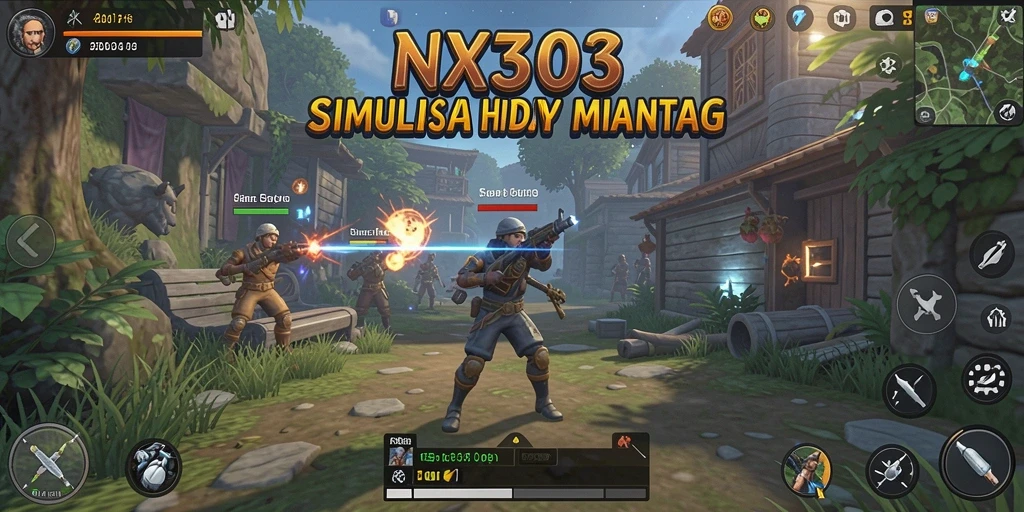 Menampilkan gameplay NX303 dengan interaksi karakter yang menarik.