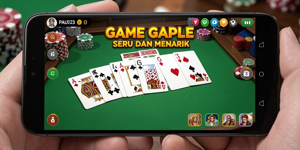 Screenshot utama PAUS123 menampilkan aksi seru permainan Gaple.