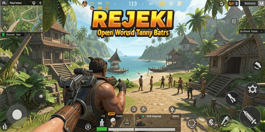 Screenshot gameplay REJEKI yang menunjukkan petualangan seru di dunia terbuka.