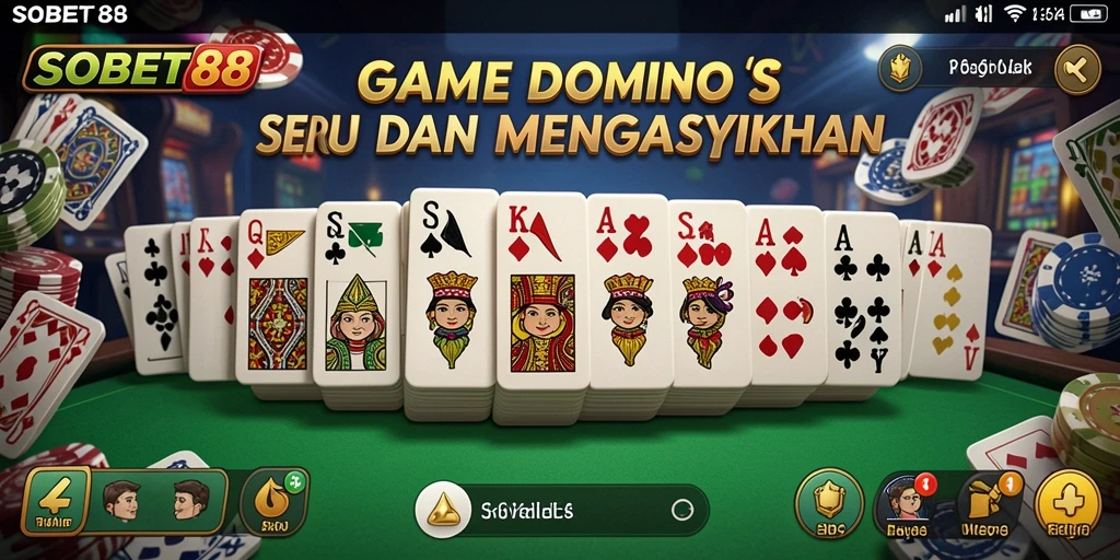 Tampilan menarik dari gameplay Domino yang mengasyikkan.