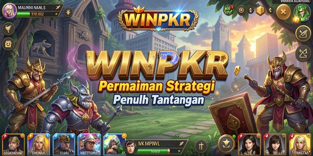 Screenshot gameplay WINPKR yang menunjukkan pertempuran strategis yang intens.